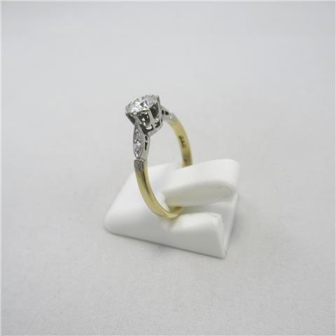 Diamond Set Solitaire Ring