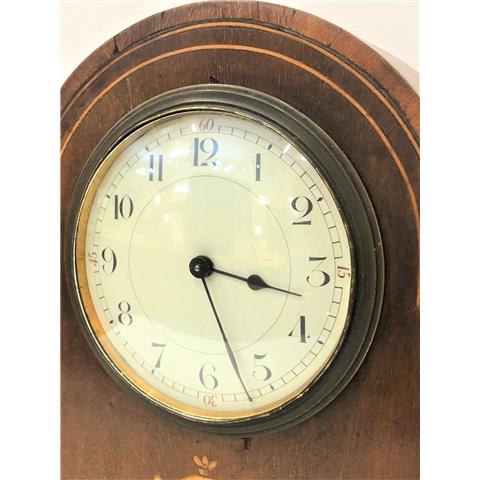 Edwardian Mahogany Inlaid Mantel Clock