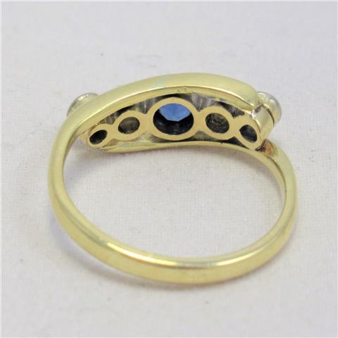 Sapphire And Diamond Five Stone Ring