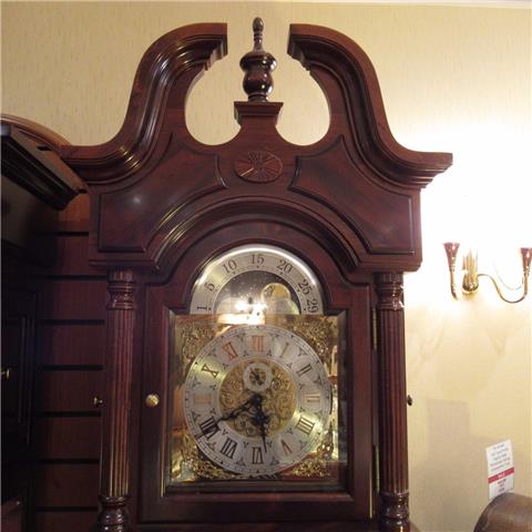 Reproduction Hardwood Westminster Striking Grandfather Clock of Far Eastern Manufacture