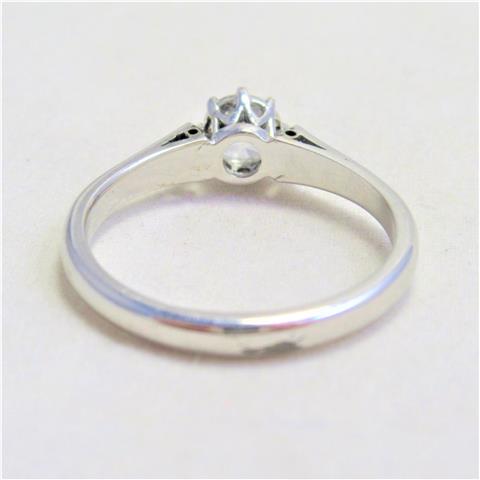 White Stone Solitaire Ring