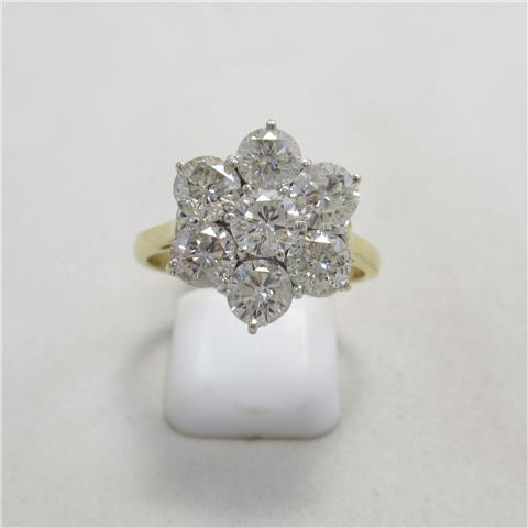 Diamond Floral Cluster Ring