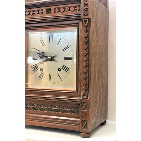 Victorian Oak Cased Winterhalder & Hofmeier Mantel Clock