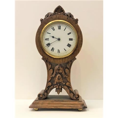 Edwardian Oak Cased Mantel Clock