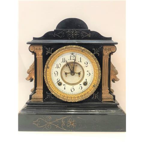 Victorian Cast Iron Ansonia Shelf Clock