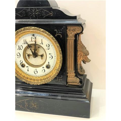 Victorian Cast Iron Ansonia Shelf Clock