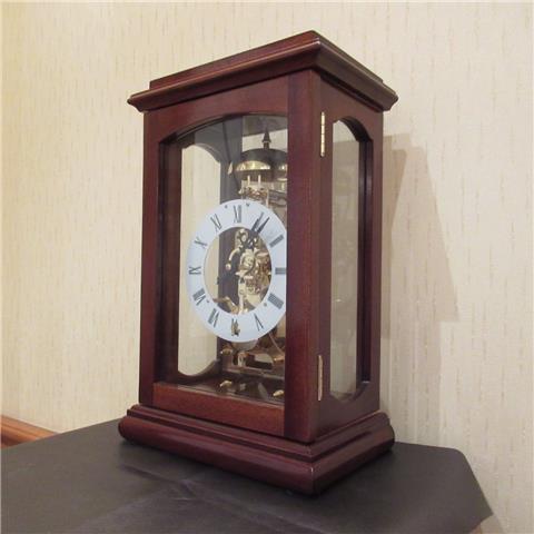 Hardwood 8 Day Mantel Clock of Far Eastern Manufacture