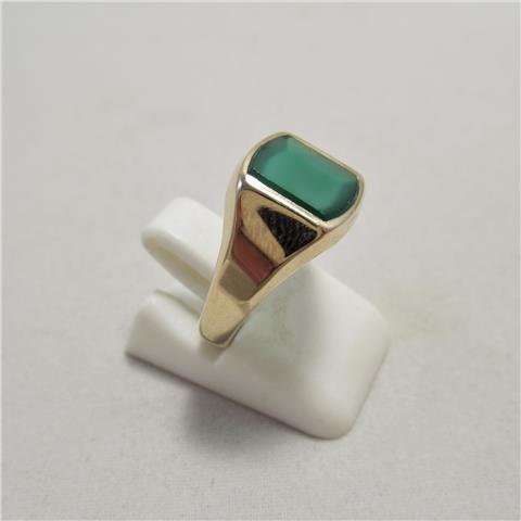 Green Stone Signet Ring