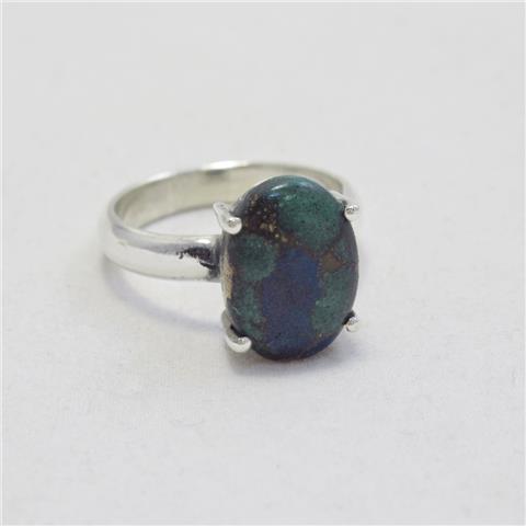 Blue Azurite & Green Malachite Ring