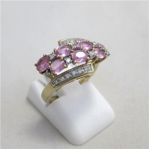 Pink Sapphire & Diamond Dress Ring