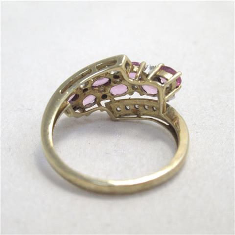 Pink Sapphire & Diamond Dress Ring